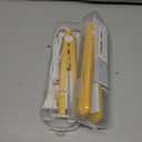 2 x Potato Chips Bag Sealer Clip Kitchen Gadgets, Food Sealer Reusable Heat Sealer for Snacks Storage Portable Sealing Machine works with Plastic Bag, Candy Bag, Cookie Bag, Foil Bag, Color Street Nail (Yellow)