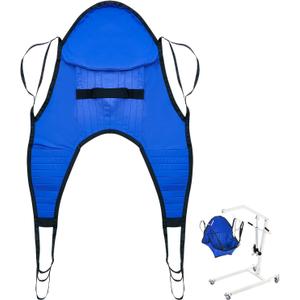 VEVOR Patient Lift U-Sling with Head Support- Medium Size, Divided Leg Transfer Sling for Bathing, Patient Lift Medical Sling for Elderly, Disabled, Bedridden, 600LBS