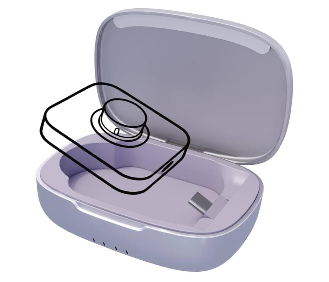 Doohoeek Updated Charging Case Compatible with Oura Ring 4 & 3 Charger, Wireless Power Station Fits Official Chargers & Fit All-Sized Rings Gen 4 & 3 1000mAh (Charger NOT Included) (Purple, Ring4/3)