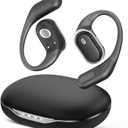 TRAUSI Bluetooth 5.4 True Wireless Headphones with Earhooks, USB Fast Charging, IPX7 Waterproof Earbuds, Noise Cancelling Hi-Fi Stereo Earphones for Running, Gym, Travel