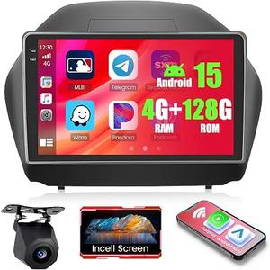 2G+32G Android Car Stereo for Hyundai IX35 2010-2015 with Wireless CarPlay Android Auto Mirror Link 10.1" IPS Touchscreen Car Radio with Bluetooth 36EQ DSP FM/RDS GPS/WiFi SWC 59UI AHD Backup Camera