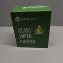Glass Pitcher With Lid and Spout, 1.8 Liter 60 oz Glass Pitchers With Handle And Lid, Jug Water Pitchers For Fridge, Carafe Jar for Hot/Cold Water Iced Tea Juice Coffee Milk Beverage