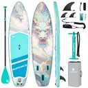 SUPEIMCO Inflatable Stand Up Paddle Board - Upgraded Glue-Free Hot Melt Technology, Long Service Life, 10'6", Anti-Slip EVA Deck, Full SUP Accessories, Included for Adults Youth All Skill Levels