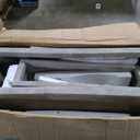 Kante 31.4" and 23.6" L Rectangular Concrete Planters (Set of 2), Outdoor Indoor Modern Plant Pot with Drainage Hole and Rubber Plug for Garden, Patio, Weathered Concrete Finish