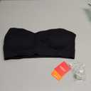 Lusait Strapless Bra for Women Non-Slip Silicone Padded Bandeau Bra Wireless Tube Top Bralette L