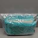 Grandaily Chenille Striped Toilet Rugs U-Shaped 24x20, Extra Soft and Absorbent Bathroom Rugs, Non-Slip Plush Shaggy Bath Rug, Machine Washable Contour Bath Mats for Toilet Base, Teal