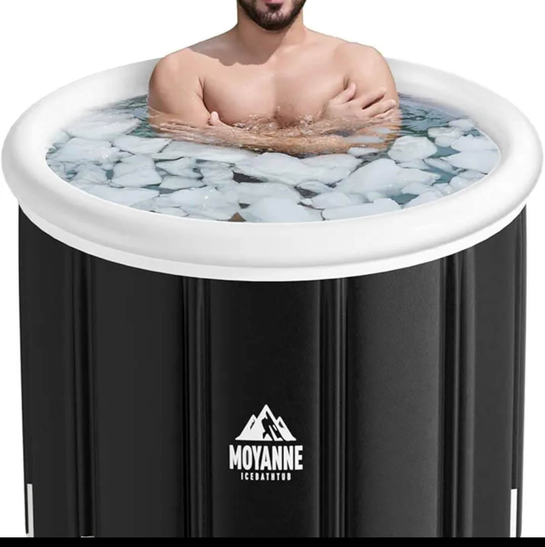 Ice Bath Tub,155 Gallons Inflatable Cold Plunge Tub for Athletes' Recovery - Portable Outdoor Polar Pod Recovery Solution, 39.3'' x 29.5''