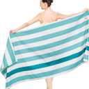 SUN CUBE Microfiber Beach Towel, Quick Dry Sand Free Beach Towel, Lightweight Compact Travel Swim Towel for Pool, Camping, Sand Resistant Packable Adult Towel - Light Blue 60x30 Inches