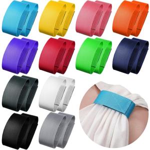 Kajaia Solid Sleeves Holders Sports Sleeve Clips Soccer Softball Baseball Sleeves Ties for Sports T Shirts 9.84 x 1.57 Inch