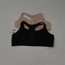 Fruit of the Loom Women's Front Closure Cotton Bra (36, Sand/Black Hue)
