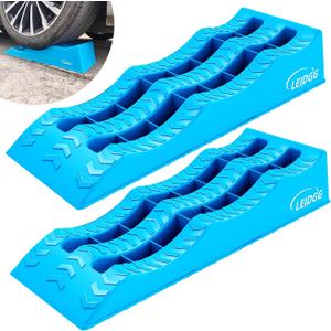 2Pack 3-Tier Levelling Ramps for Campervans Heavy-Duty Anti-Skid RV Levelling Blocks Height Adjustable Vehicle Ramps for Cars, Trailer,Truck Up to 10000 LBS