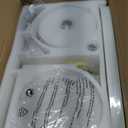 LEDIARY Ceiling Fans with Lights,42 inch Ceiling Fans with Lights and Remote,3CCT,6 Speeds,Reversible DC Motor,Noiseless,Small White Ceiling Fan for Bedroom Farmhouse and Patio,Indoor/Outdoor Use