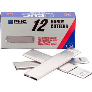 Pacific Handy Cutter Inc. HC100 Handy Box Cutter, Tap Open/Tap Close, 12 per Box, Assorted(Packaging may vary)