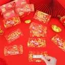 4 x HOWAF Chinese New Year Scratch Off Fortune Cards, 2026 Year of The Horse Party Game Scratch Off Fortune Cards, Spring Festival Scratch Off Card for 2026 Lunar New Year Party Favors 24pcs