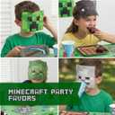 Unique Minecraft Party Favors and Decorations - Minecraft Masks for Birthday Party - Officially Licensed