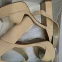 DREAM PAIRS Women's Platform High Heel Sandals, Nude/ Nubuck, 9