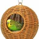 ZENFUN Steel Frame Bird Nest for Cage, Washable Small Bird Bed Chewproof with Plush Pad, Hammock Hideout Lay Eggs Parakeet Nest Sleep, Parakeet Warm Bed House Hut for Lovebird, Canary, Budgie, Finch