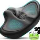 Noseless Bike Seat Cushion for Men & Women - Extra Padding & Comfort Wide Bicycle Seat, Oversized Comfortable Saddle for Peloton Bikes, Exercise Bikes, Electric Bikes, Cruiser Bikes