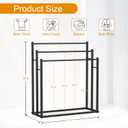 Honiter Towel Racks for Bathroom, 3 Tier Wide Towel Drying Rack Outdoor, Free Standing Towel Rack, Pool Towel Blanket Stand and Display Rack for Oversized Bath Towels, Black