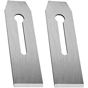 TorSor 2 Pack Bench Hand Plane 2-Inch Blade Replacement Woodwork Planer Cutter 51MM Wide Iron Blades Steel Carpentry Edge Trimming Saw for No.4 No.5 Woodworking Tool