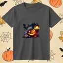 Pumpkin Shirt Toddler Halloween Shirt for Kids Boys Girls Halloween T-Shirts Ghost Clothes Short Sleeve Cotton Tee 2T-8Y