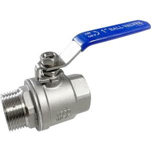 1" Male to Female Thread Full Port Ball Valves NPT 304 Stainless Steel for Water Oil Gas WOG1000