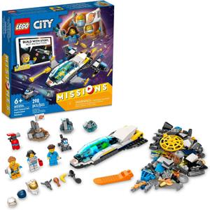 Lego City Mars Spacecraft Exploration Missions 60354 Interactive Digital Building Toy Set - with Astronaut Minifigures and Spaceship, Traverse The Stars, Great Gift for Kids, Boys, and Girls Ages 6+