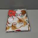 SASTYBALE Christmas Tablecloth Rectangle, Jacquard Fabric Christmas Table Cloth with Poinsettia Flowers, Spillproof Table Cover for Winter Holiday Dinner Decor (Rectangle, 60" x 84")