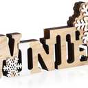 Christmas Desktop Decoration Glowing Light Winter Snowflake Decor for Home Office Living Room, Timber Standing Ornament 10. 6 Inch