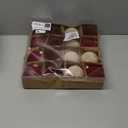 Christmas Decorations Indoor Tree Ornaments: 15pcs Large Flocked Velvet Christmas Decorations, 3.2" Luxury Red Brown Beige Xmas Ball Ornament Decor for Tree Fireplace Garland, Kids Home School Office