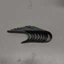 Adhesive Hooks,12 Pcs, Heavy Duty Hold 12Lbs, Stainless Steel Black Wall Hanger, Adhesive Hanger for Hanging, Metal Sticky J Strip Hooks, for Hat, Coat, Picture, Backpack, Garage