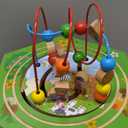 Large Activity Cube, 9-in-1 Farm-Themed Wooden Play Center, Multipurpose Montessori Toy for 1-2 Year Old Baby Toddler Kid, First Birthday Gift | Bonus Magnetic Train Cars