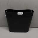 3.2 Gallon Slim Waste Basket, 2 Pack Small Wastebasket Plastic Narrow Trash Can with Handles, 12L Slim Garbage Container Bin for Narrow Space (Black)