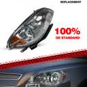Torchbeam Headlight Assembly Compatible with 2019 2020 2021 2022 2023 Chevy Malibu OE Headlamp Replacement for Black Housing Amber Reflector, Driver Side, GM2502498, 84680167
