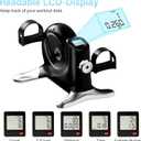 Under Desk Bike Pedal Exerciser, Mini Exercise Bike for Arm/Leg Exercise, Portable Peddler with LCD Display
