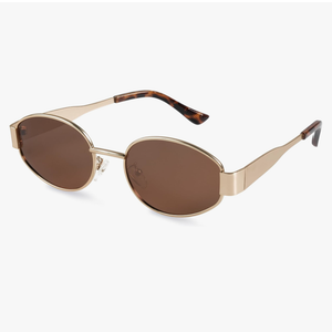 livho 2025 Trendy Oval Sunglasses - Stylish Polarized Shades for Everyday - Retro Metal Frames