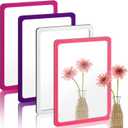 Yookeer 4 Pcs Adhesive Locker Mirrors for School Locker 5 x 7'' Acrylic Unbreakable Sticky Mirrors with Round Corners for Back to School Bathroom Household Refrigerator Workshop Office Gym Cabinet