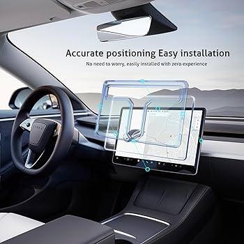 Ailun Glass Screen Protector for Tesla Model Y Juniper 2025 / Model 3 2024 Highland Center Console Dashboard Touchscreen [15.4 Inch] with Auto Alignment Tool + Armrest Box Screen Protector [8 Inch]