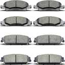 8pcs Ceramic Front Rear Disc Brake Pad Set Fit For 2008-2014 For Toyota For Highlander, D1324 D1325