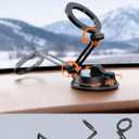 Foldable Magnetic Phone Holder for Car, 360°Rotation Cell Phone Car Mount with Strong Stable Suction, Car Phone Holder for MagSafe Compatible with iPhone 17 Pro Max 16 15 14 13 12 Plus