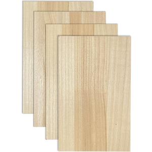 4 Pack Veneered MDF Double Sided Paulownia Wood,MDF Core,6.4mm 1/4th Inch, 10"x16" Unfinished Wooden Canvas Boards Signs for Engraving Painting Crafts