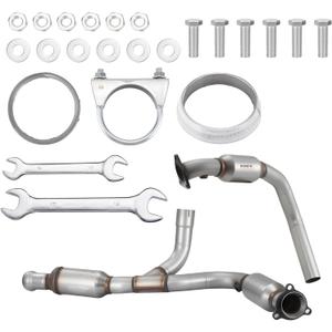 Catalytic Converter Kit Fit For Chevy & GMC - Avalanche, Silverado 1500, Suburban, Tahoe, Sierra 1500, Yukon, Yukon XL 1500-09-14-Replace 50490 194371 4.3L 4.8L 5.3L 6.0L(EPA Compliant)