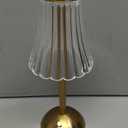 Cordless Table Lamps for Home,Table,Dining Room, Gold Rechargeable Lamps, USB Charge 12'' Tall LED Brass Portable Outdoor Indoor Table Lamp with Built-in Dimmer