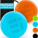 Massage Lacrosse Balls for Myofascial Release, Trigger Point Therapy Ball Set, Foot Massage Ball Roller for Plantar Fasciitis, Yoga Deep Tissue, Physical Therapy Balls Hard Rubber 2 pack (Blue/Orange) (Electric Blue and Zesty Orange)