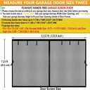 Magnetic Garage Door Screen 11x7ft for 1 Car Doors Durable Fiberglass Heavy Duty Mesh Magnetic Net, Pets Friendly Retractable Carport Garage Patio Porch RV Doors Curtain (Black, 11x7ft)
