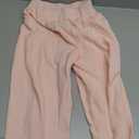 Women's Loose Pink Pants Fashion Casual Wide Leg Pants, Size M