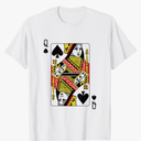 Queen Of Spades Playing Card Poker T-Shirt, M