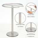 Hand Towel Holder Stand, 13 Inch Towel Rack for Bathroom Vanity Kitchen Countertop Free-Standing Stainless Steel Towel Rings (Brushed Silver)