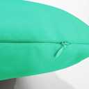 Outdoor Waterproof Pillow Covers 18x18 Set of 2 Decorative Patio Furniture Cushion Cases Outside Decor Couch for Garden Bench Porch Patio Tent Sofa, Aqua