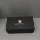 ROTHWELL 4 Slot Leather Watch Box with Valet Drawer - Luxury Case Display Jewelry Organizer, Locking Display Case Holder with Real Glass Top - Watch Box Organizer for Men & Women (Tan)